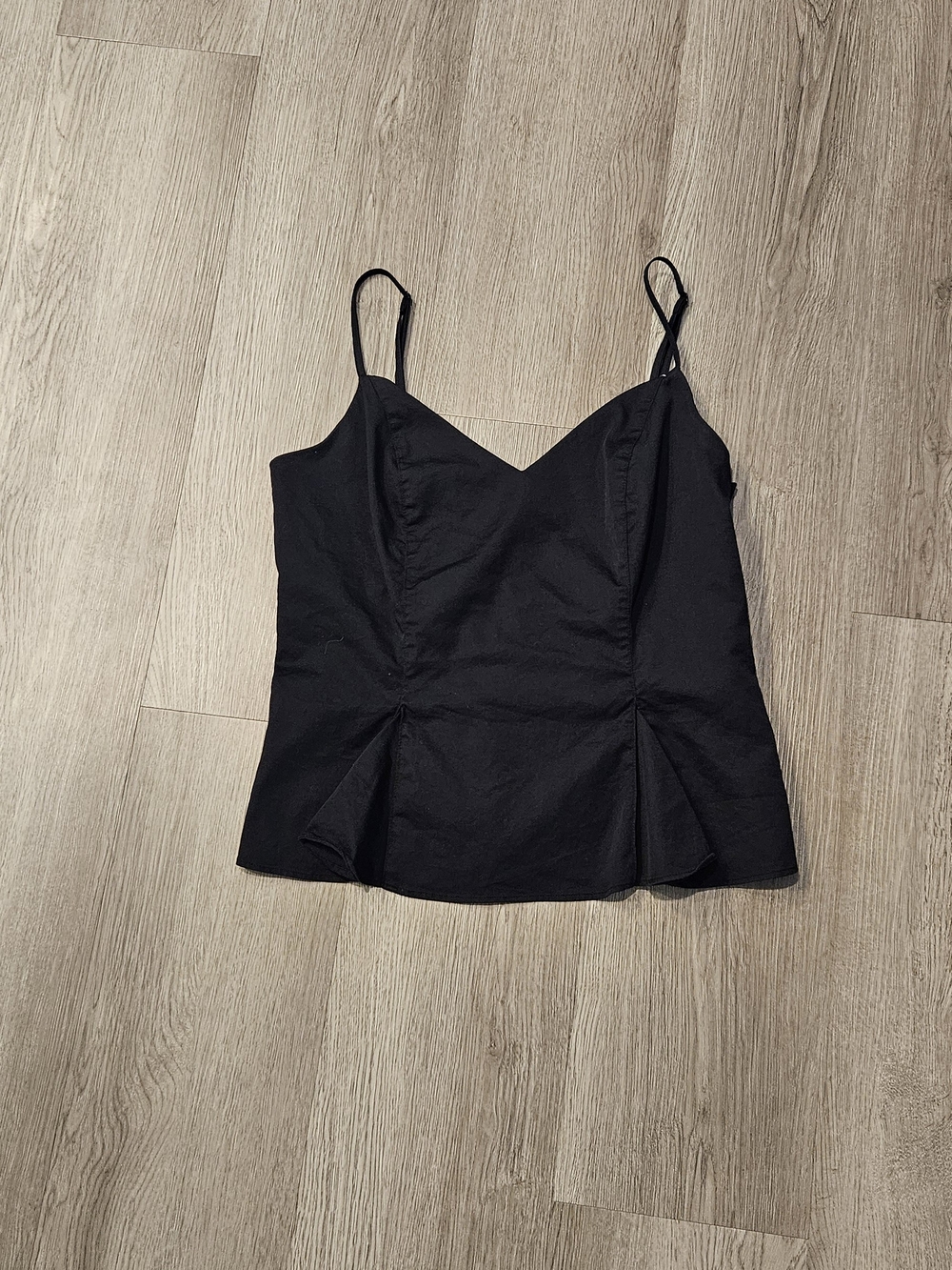 Elizabeth and James Black Spaghetti Strap V-Neck Tank